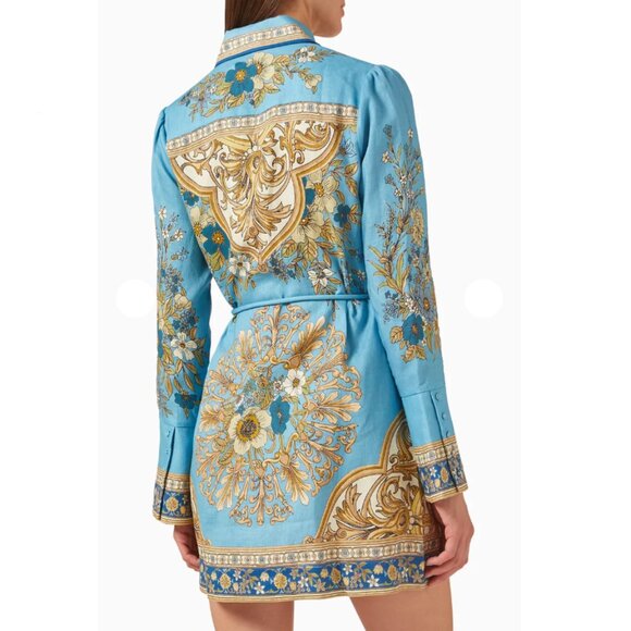 Alemais Cassie Mini Dress in Blue - Picture 4 of 12